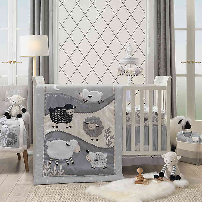 Sheep Baby Decor
 Lambs & Ivy Little Sheep Crib Bedding Collection in Grey
