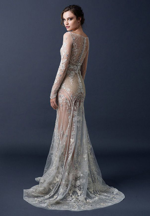 Sheer Wedding Dresses
 Pantone 2016 Lilac Gray Wedding Inspiration