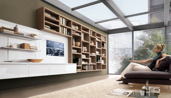 Shelves For Living Room Modern
 How to use living room walls to create modern shelves