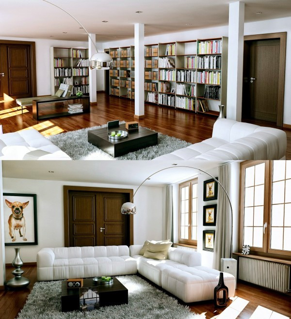 Shelves For Living Room Modern
 Modern shelves in exposure to private wood in the living