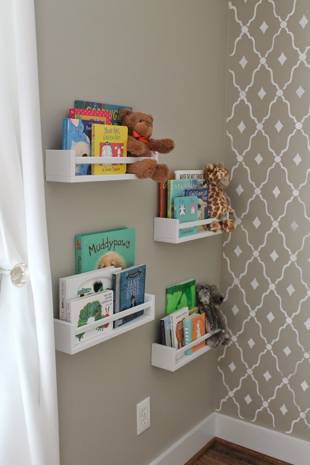 Shelves In Kids Room
 Ikea spice racks used as bookshelves