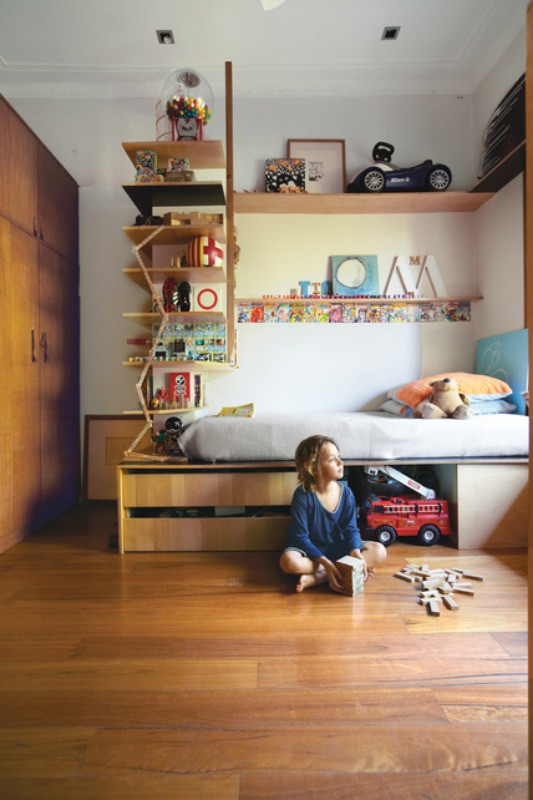 Shelves In Kids Room
 Small Space Bedroom Designs for your Kids