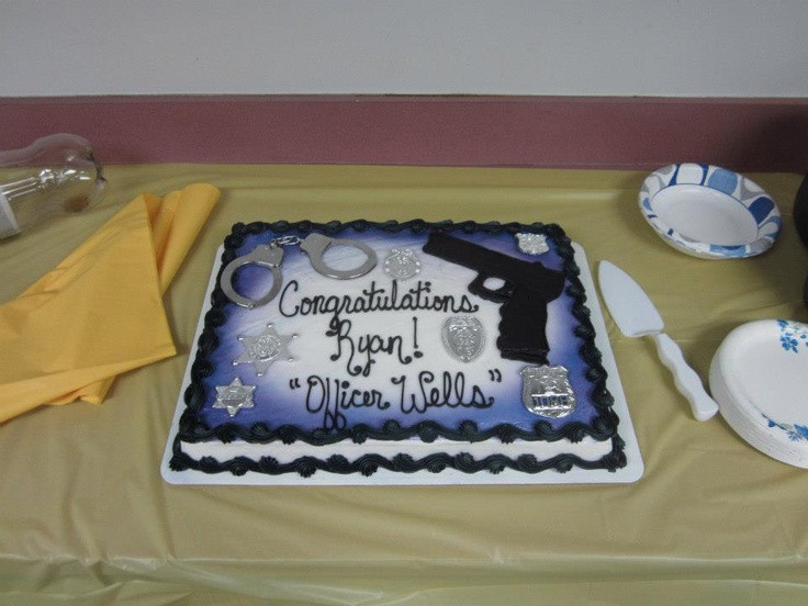 Sheriff Academy Graduation Party Ideas
 Police Academy Graduation Cake
