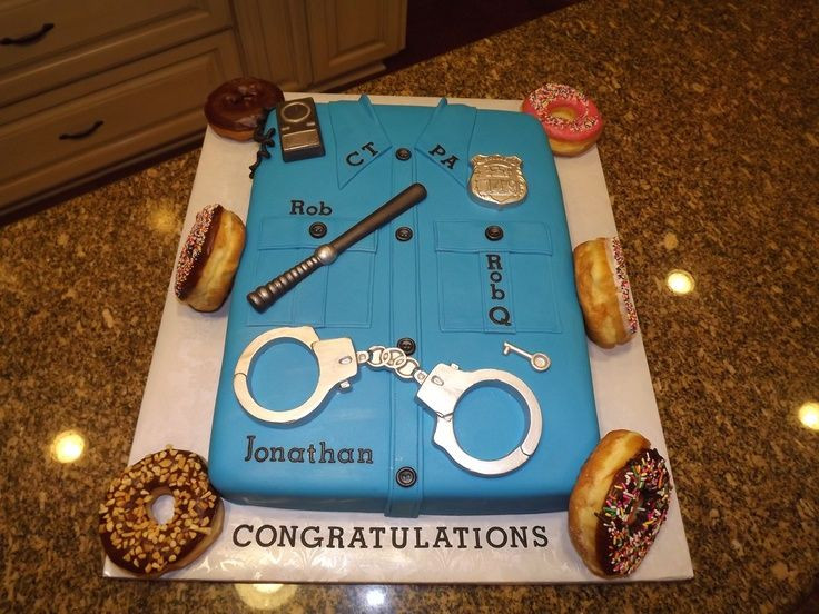 Sheriff Academy Graduation Party Ideas
 Police Academy Graduation Cake But I Would Leave The