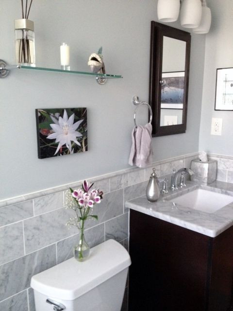 Sherwin Williams Bathroom Colors
 Wall color is Sherwin Williams North Star