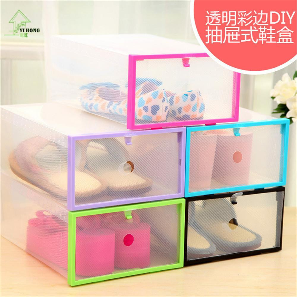 Shoe Box Organizer DIY
 YI HONG DIY Thick Plastic Shoe Box Storage box Home