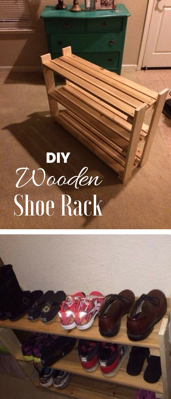 Shoe Rack DIY Wood
 62 Easy DIY Shoe Rack Storage Ideas You Can Build on a Bud