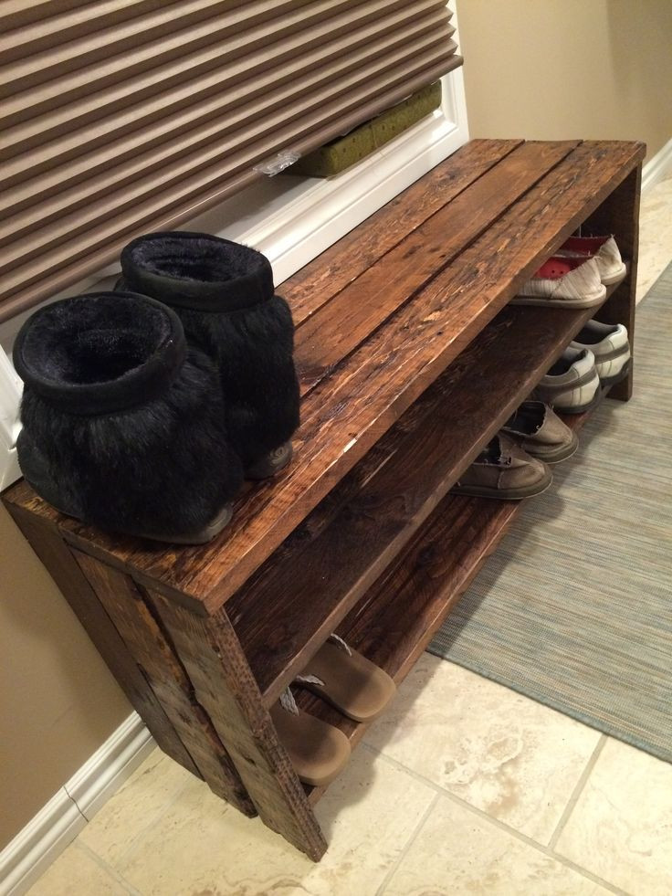 Shoe Rack DIY Wood
 Pin by Pam Montgomery on Laundry room design