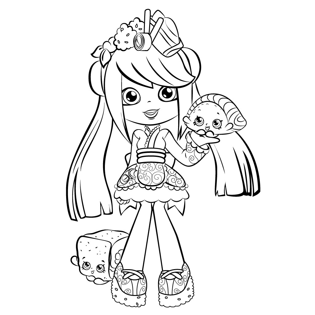 Shopkins Girls Coloring Pages
 Shoppies Coloring Pages