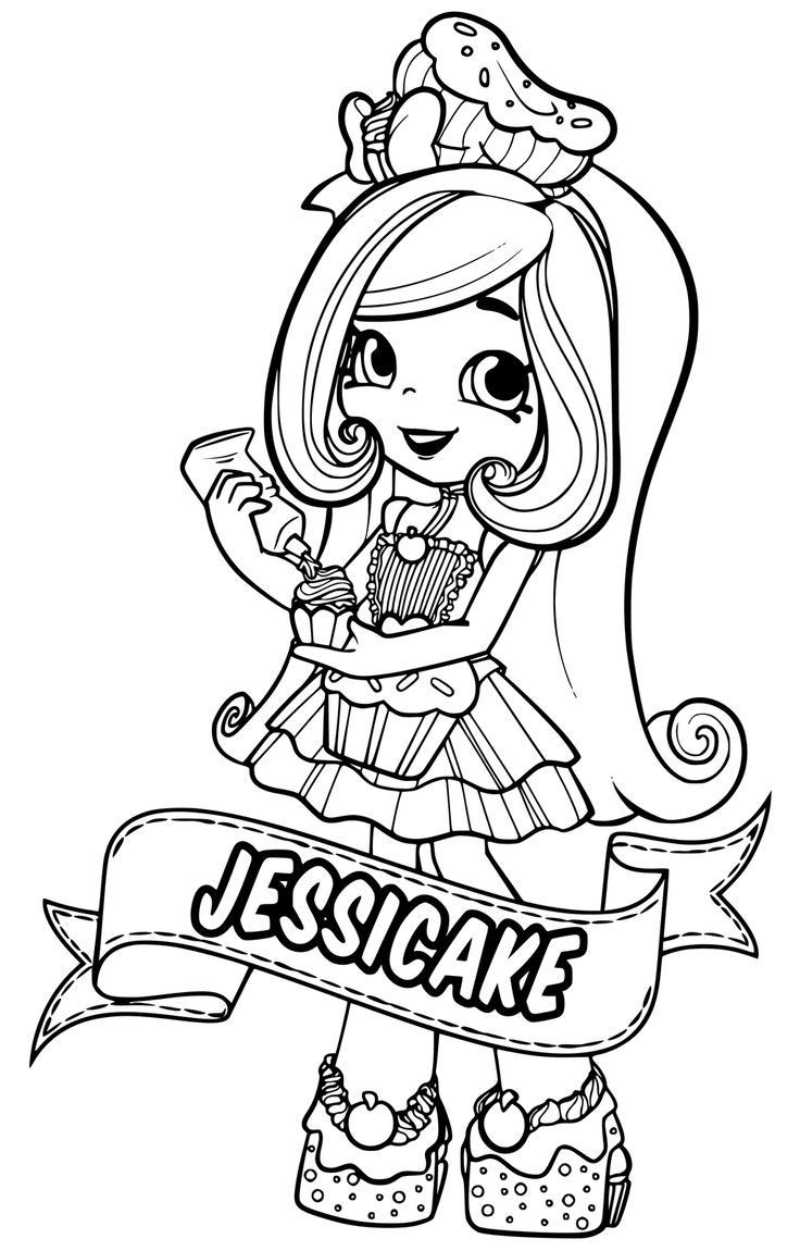 Shopkins Girls Coloring Pages
 Shoppies Coloring Pages
