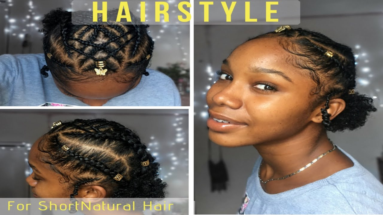 Short Braided Hairstyles For Natural Hair
 Braided Cornrow Hairstyle for Short Natural Hair TWA