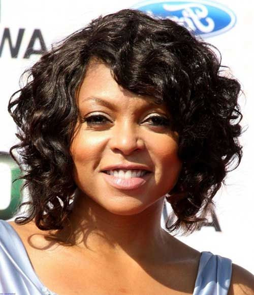 Short Curly Weave Hairstyles For Round Faces
 Short Curled Bob Haircuts for Round Faces Black Women