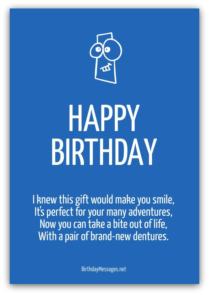 Short Funny Birthday Quotes
 Funny Birthday Poems Funny Birthday Messages