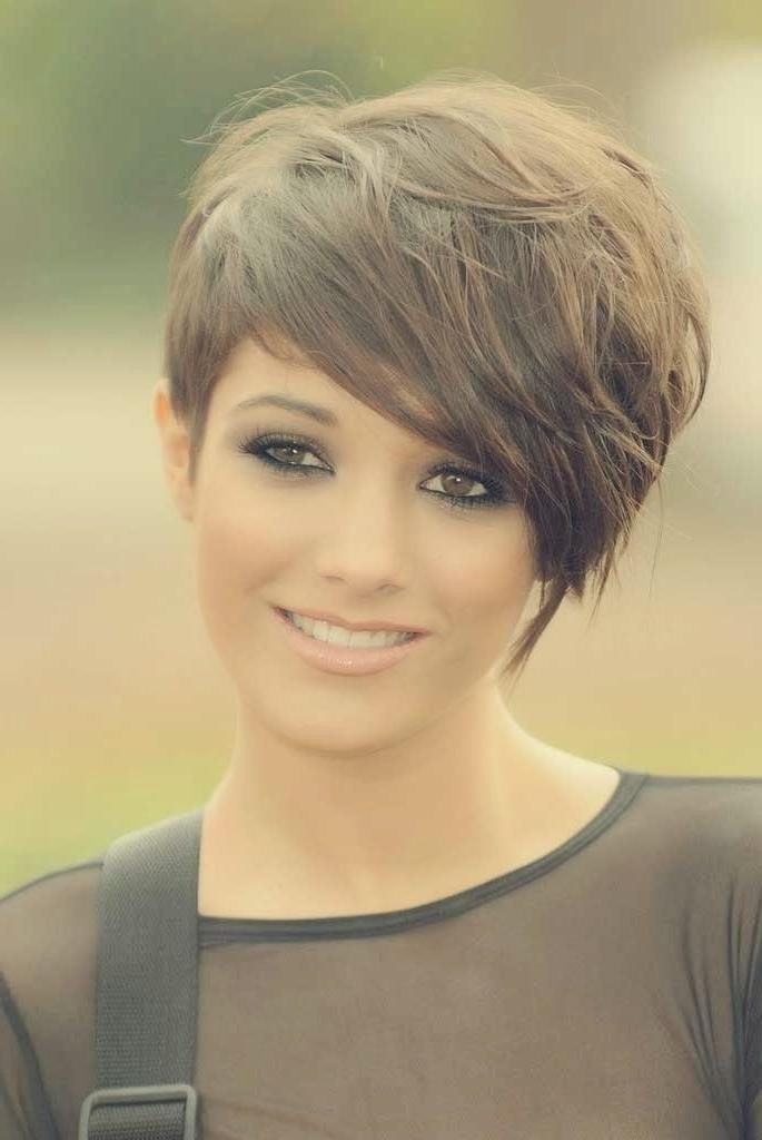 Short Haircuts With Long Bangs
 20 Collection of Short Haircuts With e Side Longer Than