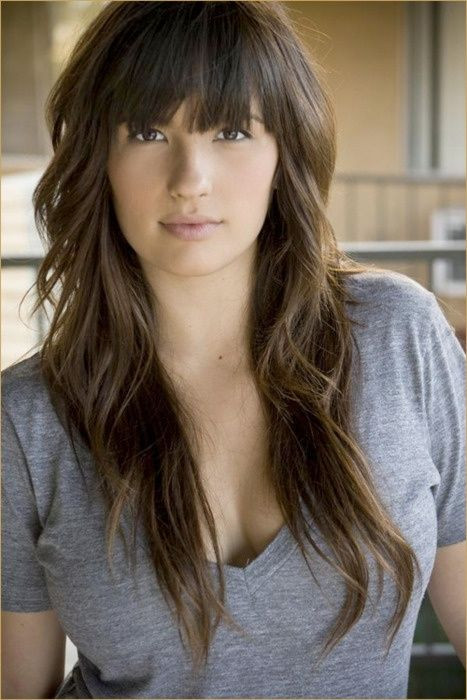 Short Haircuts With Long Bangs
 Layered wavy hairstyles for oval faces Long medium