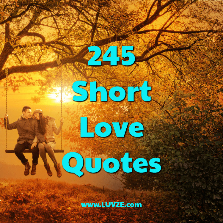 Short Love Quote
 245 Short Love Quotes For Him and Her