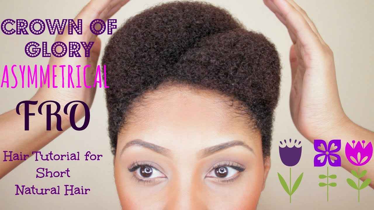 Short Natural Hairstyles Youtube
 Asymmetrical Afro Tutorial for Short Natural Hair