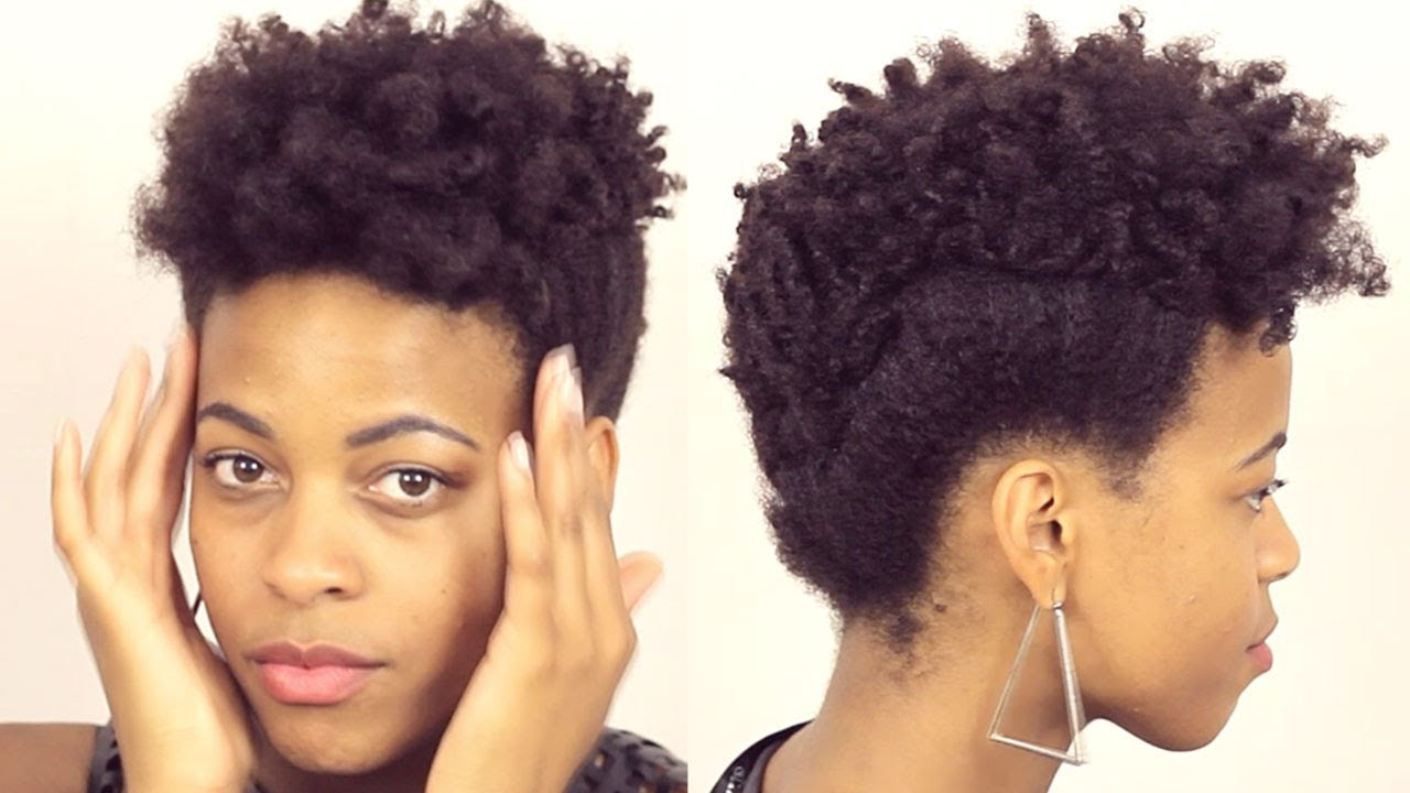 Short Natural Hairstyles Youtube
 How to The Faux Tapered Cut Updo for short natural hair