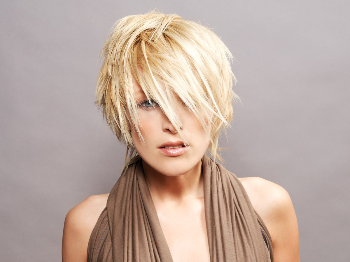 Short Over The Ear Haircuts
 Short blonde hairstyle with textured hair that covers the ears
