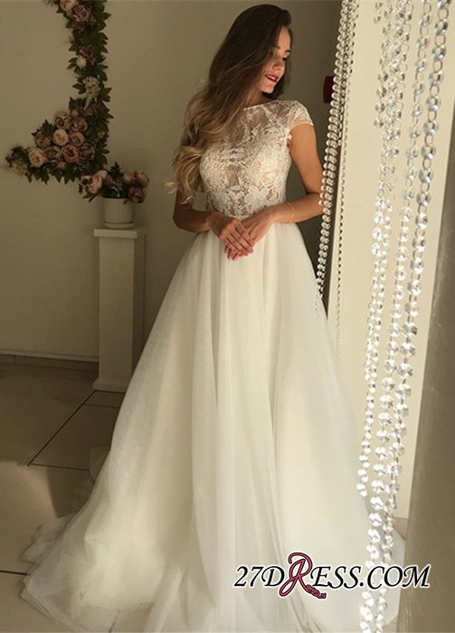 Short Wedding Dresses 2020
 Elegant Short Sleeve Wedding Dresses
