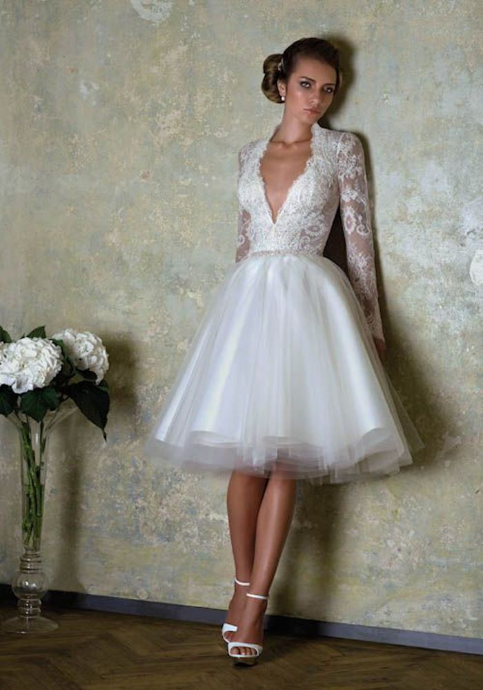 Short Wedding Gown
 Short Wedding Dresses with Luxury Details MODwedding