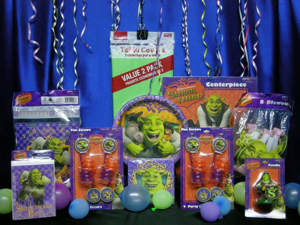 Shrek Birthday Party
 Shrek Party Set 14 Shrek Party Supplies Napkins Plates