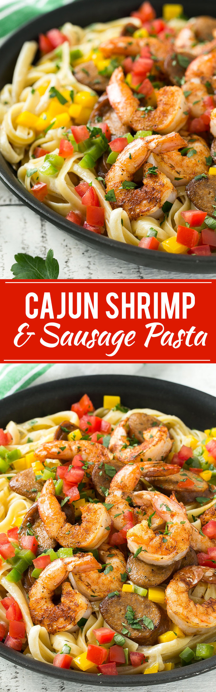Shrimp And Sausage Pasta
 This recipe for Cajun shrimp and sausage pasta is sauteed
