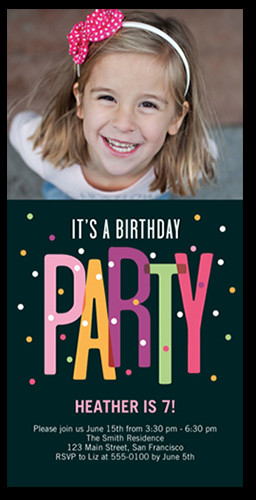 Shutterfly Birthday Invitations
 Party Dots 4x8 Teen Birthday Invitations