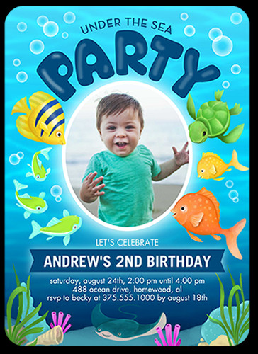 Shutterfly Birthday Invitations
 Oceanic Party 5x7 Stationery Boy Birthday Invitations