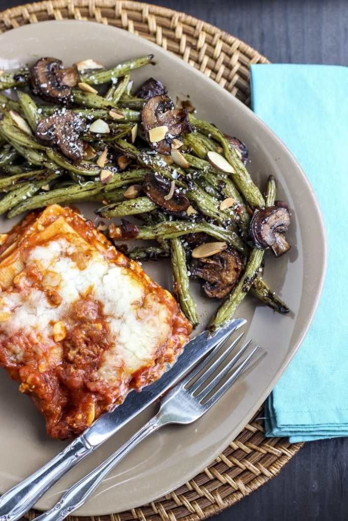 Side Dishes To Go With Lasagna
 Roasted Balsamic Parmesan Green Bean & Mushroom Almondine