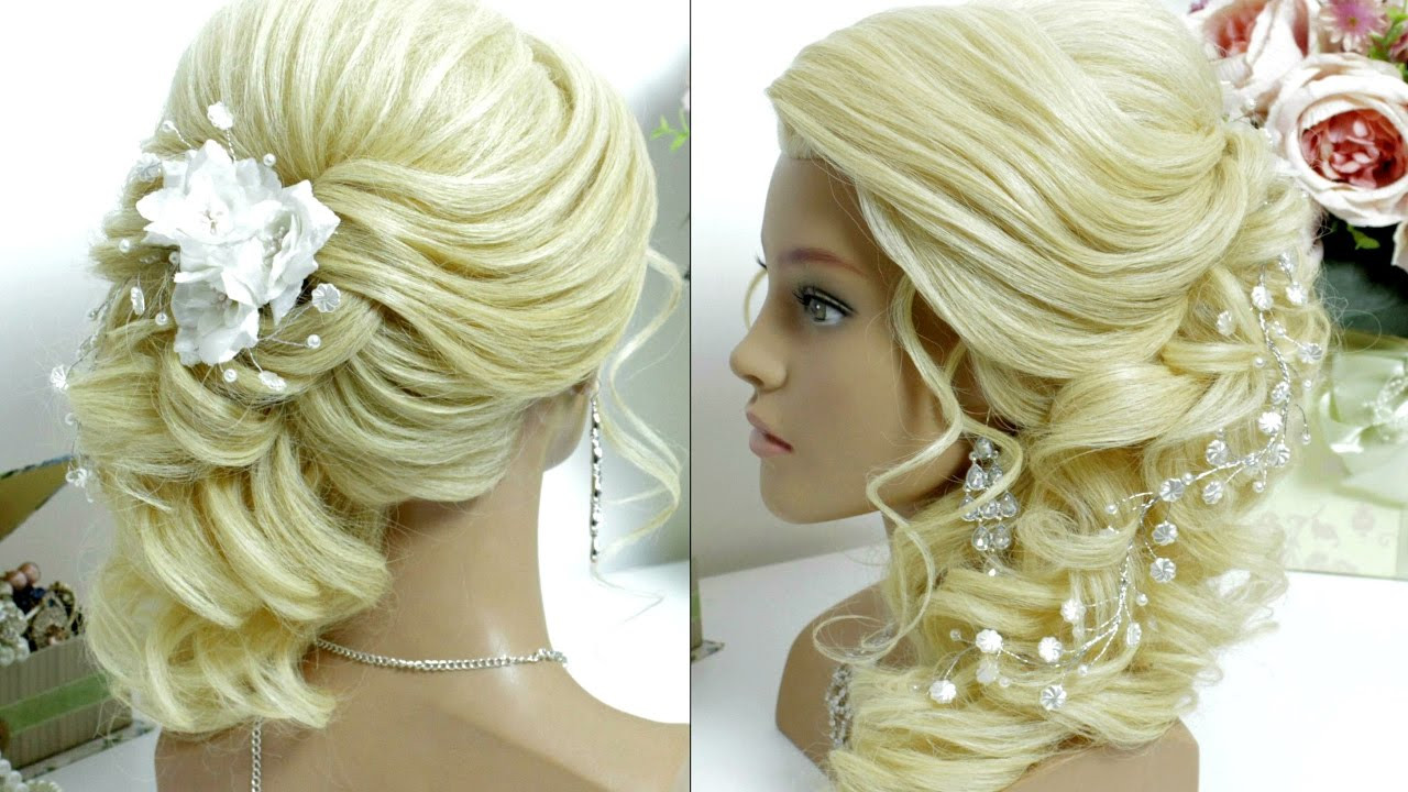 Side Hairstyles For Prom
 Bridal prom hairstyle for long hair tutorial Side swept