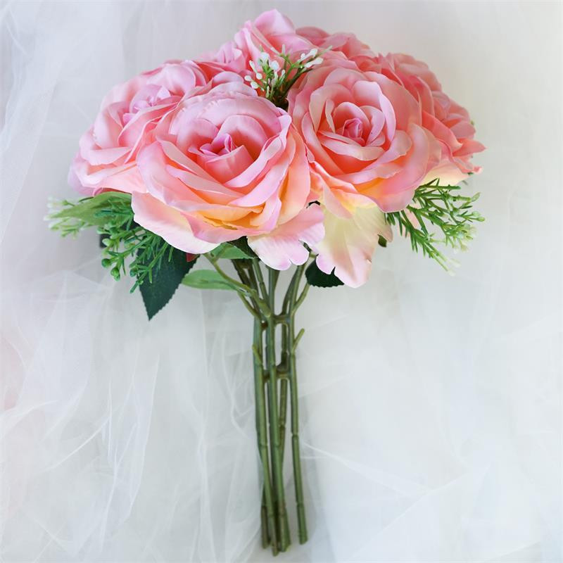 Silk Flowers Wedding
 Silk ROSES Artificial BOUQUETS Wedding Flowers