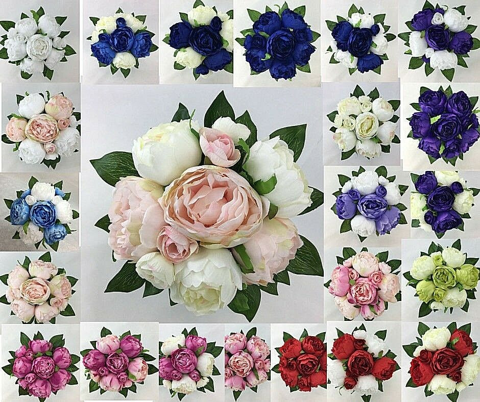 Silk Flowers Wedding
 Artificial Silk Flower Peony Flowers Wedding Bouquet