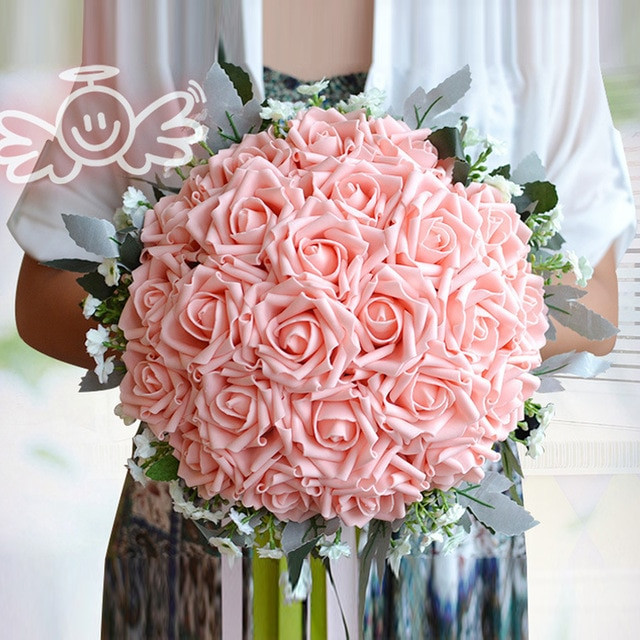 Silk Wedding Flowers Cheap
 Best Selling romantic silk artificial wedding bouquets