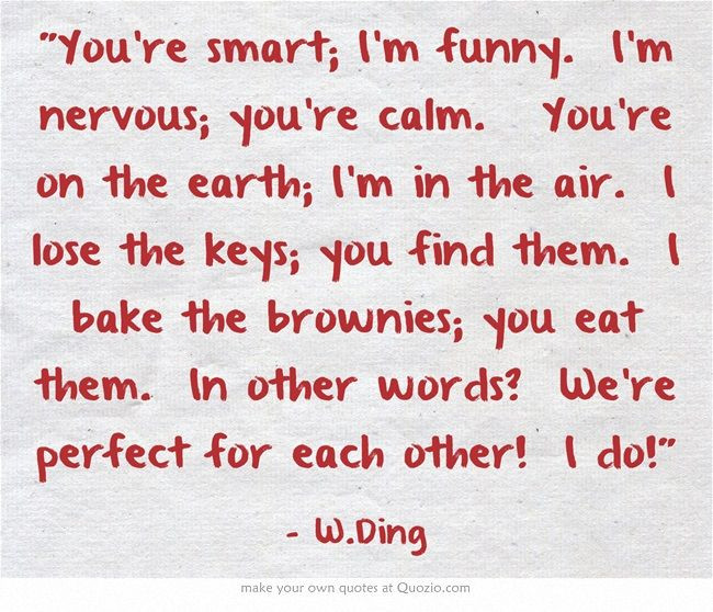 Silly Wedding Vows
 We re perfect
