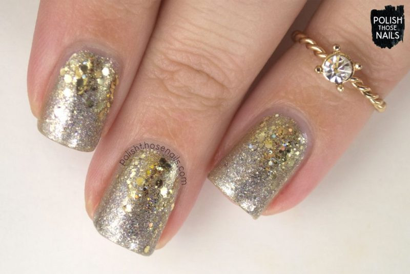 Silver And Gold Nail Designs
 Day e Silver & Gold Sparkle • Polish Those Nails