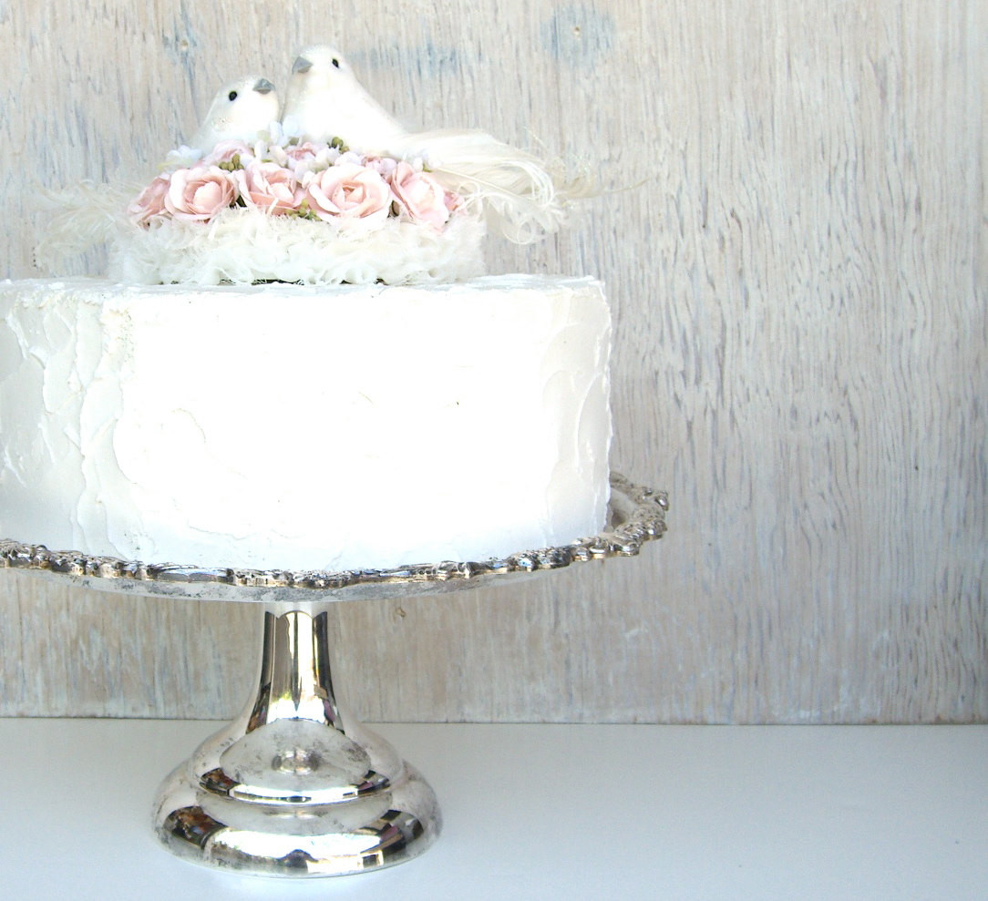 Silver Wedding Cake Stand
 Silver Wedding Cake Stand Country French Traditional Glam