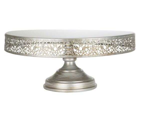 Silver Wedding Cake Stand
 Silver Cake Stand 16 Inch Round Cake Stand by