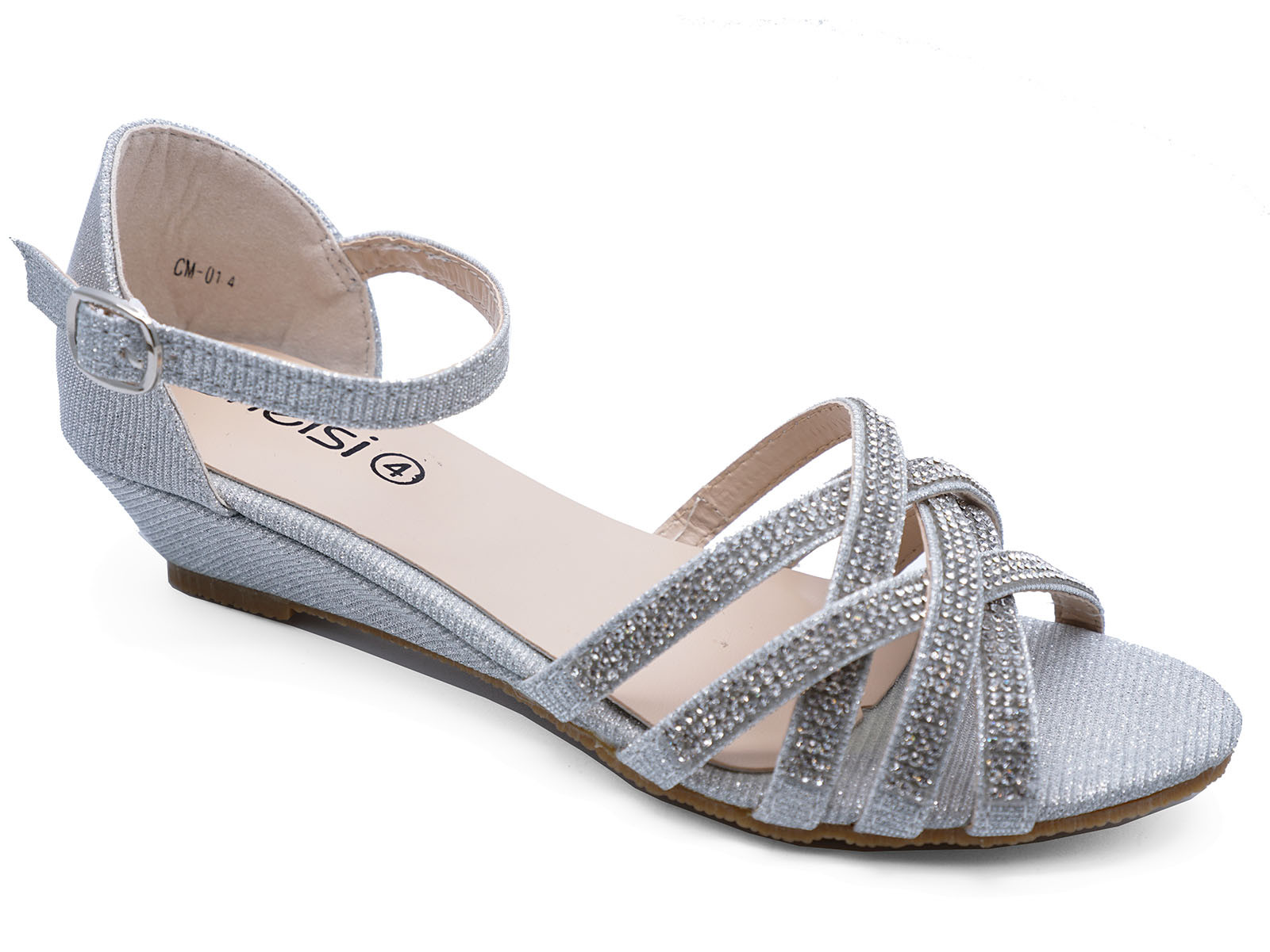 Silver Wedding Shoes For Bridesmaids
 LADIES SILVER WEDDING BRIDAL BRIDESMAID DIAMANTE WEDGE
