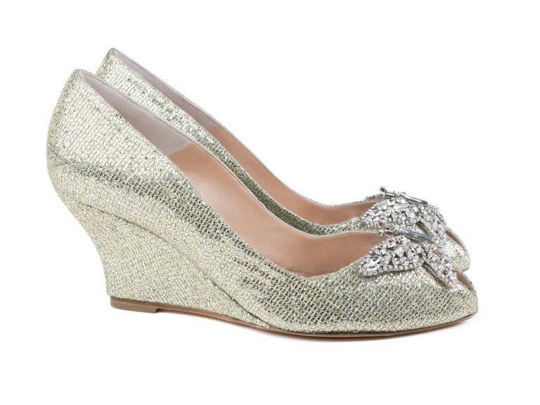 Silver Wedge Shoes For Wedding
 42 Best Wedding Wedges You Can Buy Now