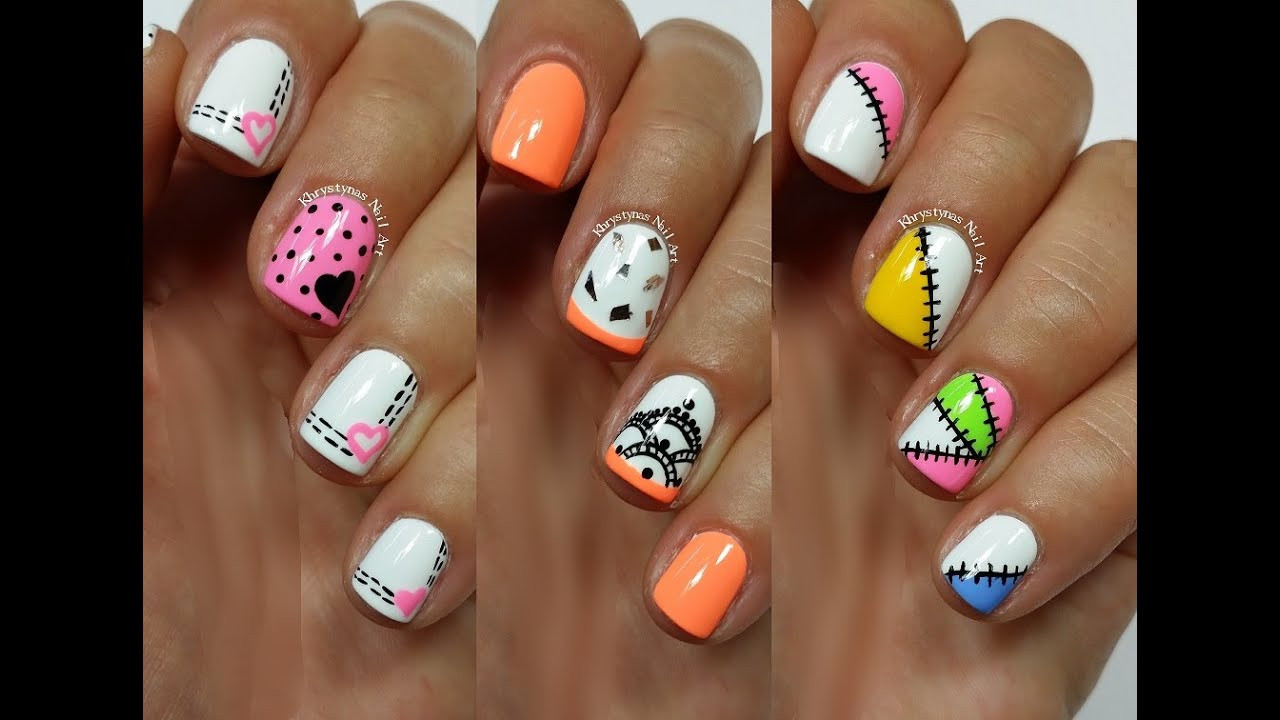 Simple And Easy Nail Designs
 3 Easy Nail Art Designs for Short Nails