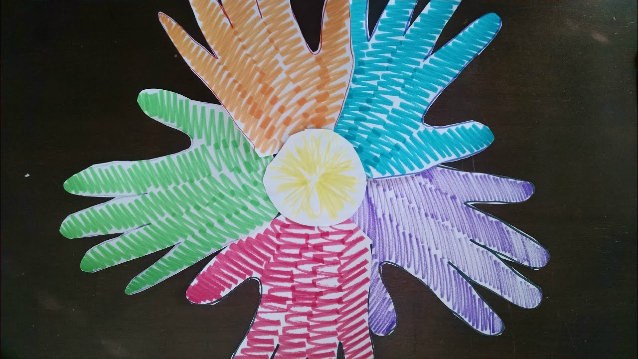 Simple Art For Kids
 Easiest ARTS and CRAFTS for Kids Easy Handprint Flower