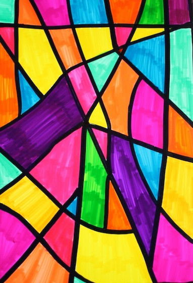 Simple Art For Kids
 Totally Genius Stained Glass Art