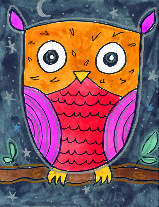 Simple Art For Kids
 How to Draw a Simple Owl · Art Projects for Kids