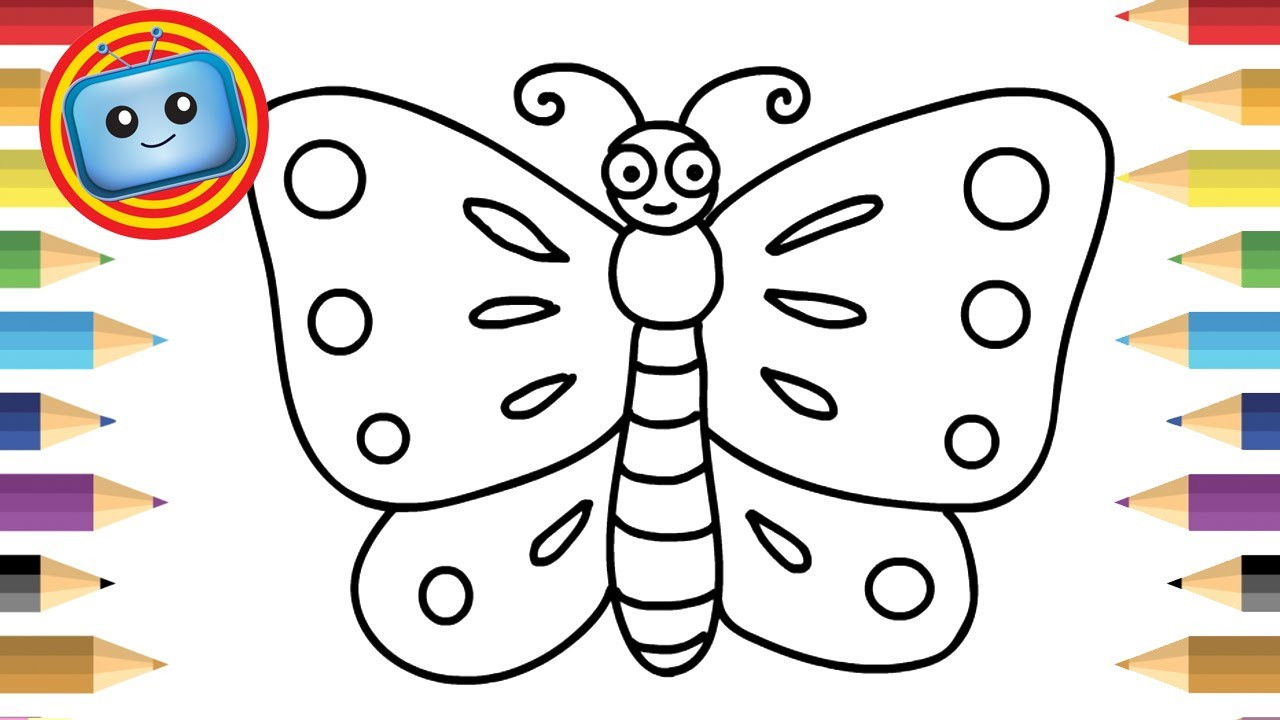 Simple Art For Kids
 How to draw a Butterfly for kids