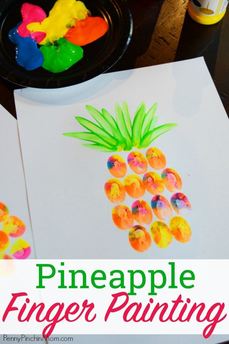Simple Art Projects For Preschool
 Pineapple Finger Painting