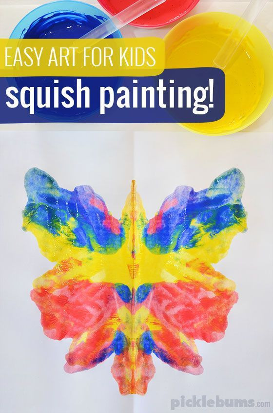 Simple Art Projects For Toddlers
 Easy Art for Kids Squish Painting