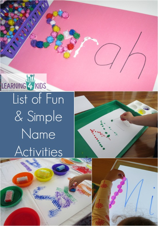 Simple Art Projects For Toddlers
 List of Simple and Fun Name Activities