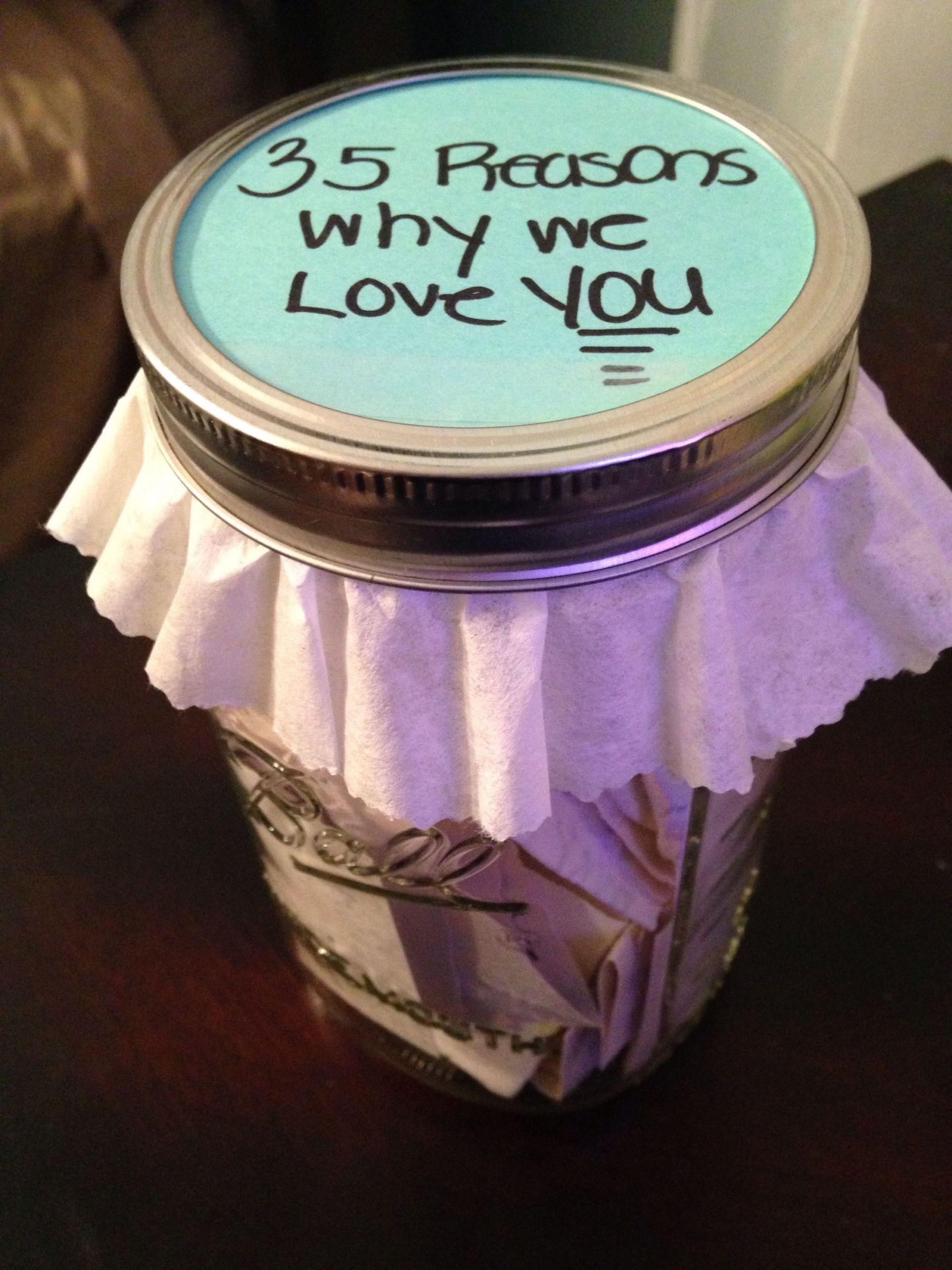 Simple Birthday Gifts For Her
 Homemade 35th birthday present Frugal Momma