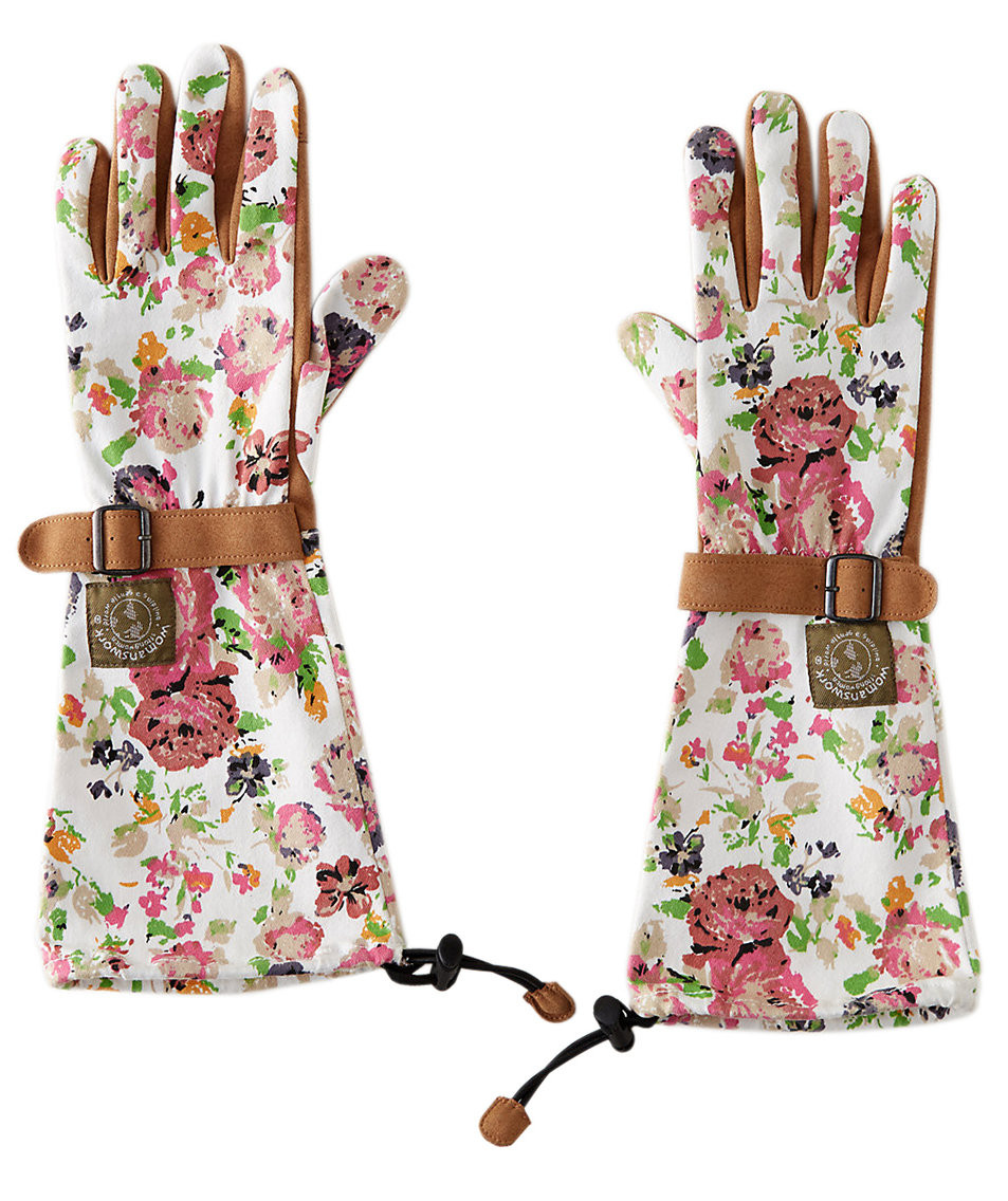 Simple Birthday Gifts For Her
 Floral Twill Garden Gloves